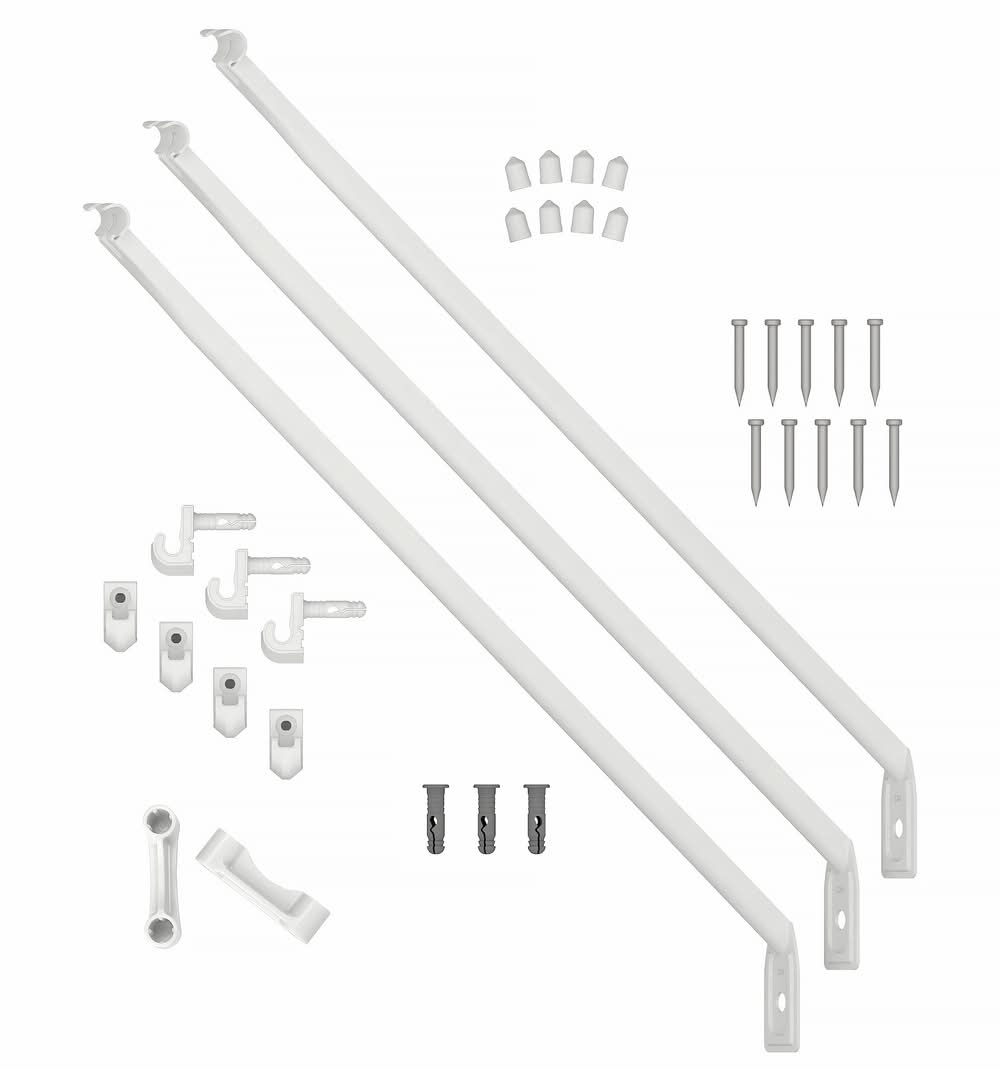 ClosetMaid Fixed Mount White Steel Hardware Kit