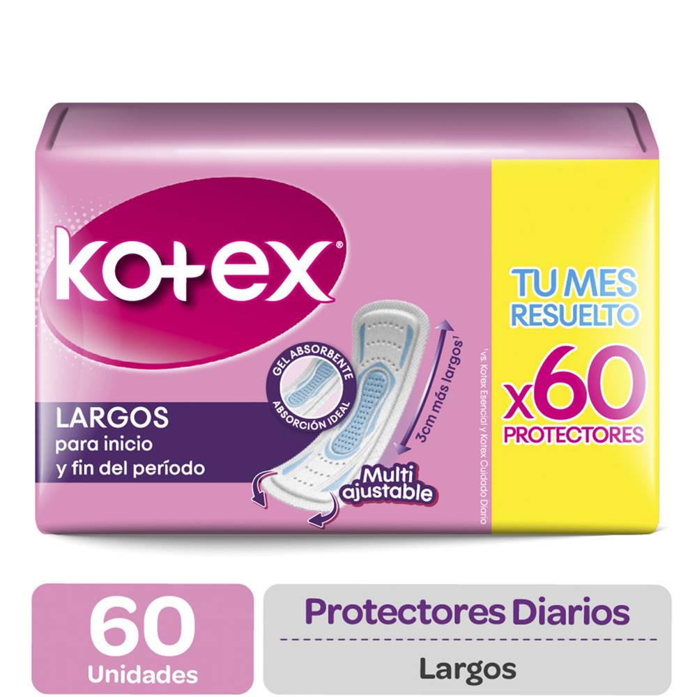 Kotex protector diario largo (60 u)