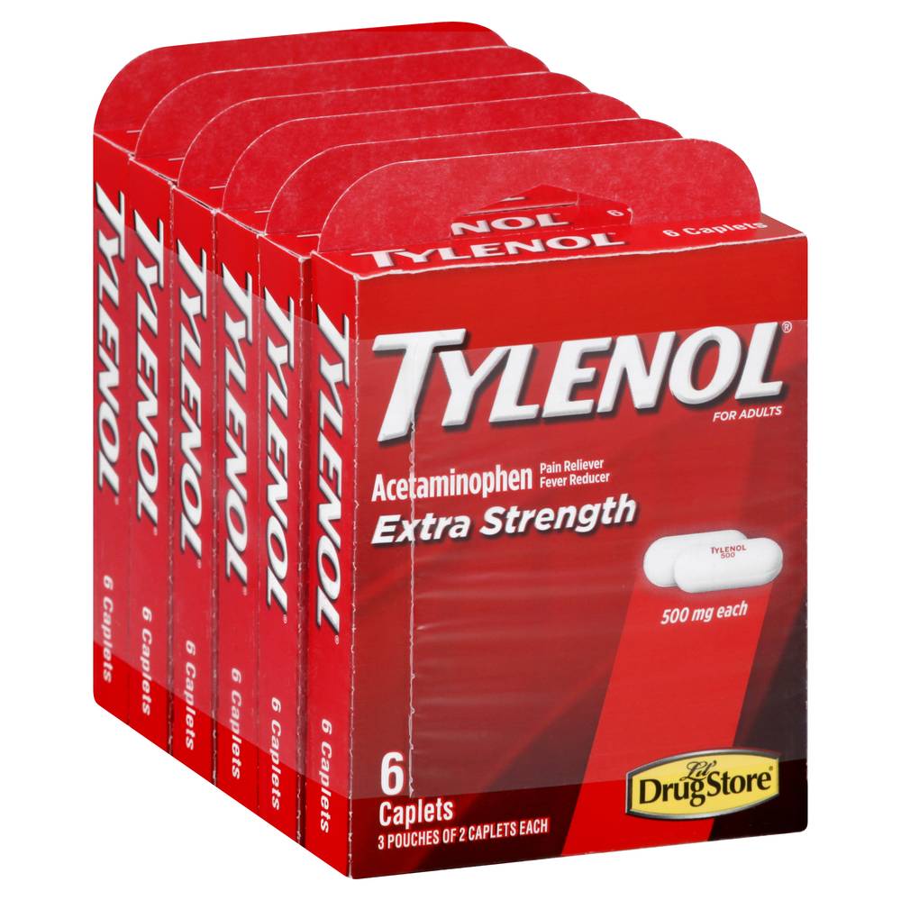 Tylenol 500 mg Extra Strength Acetaminophen Pain Reliever (6 ct)