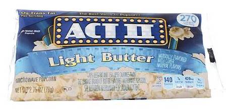 Act II Light Butter Popcorn 3x 2.75oz Cartons