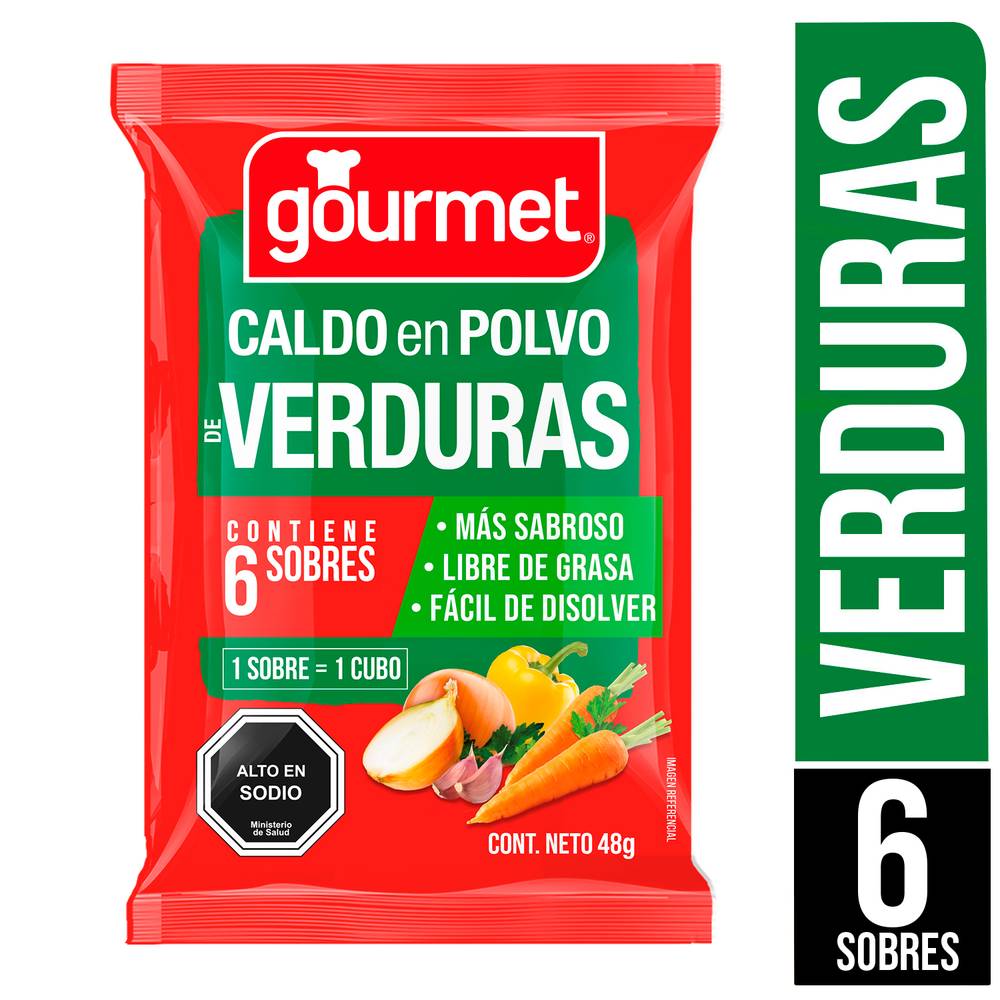 Gourmet · Caldo en polvo de verduras (6 un)