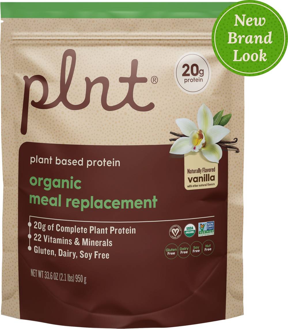 Plnt Organic Meal Replacemant Plant-Based Protein Powder (33.6 oz) (vanilla)