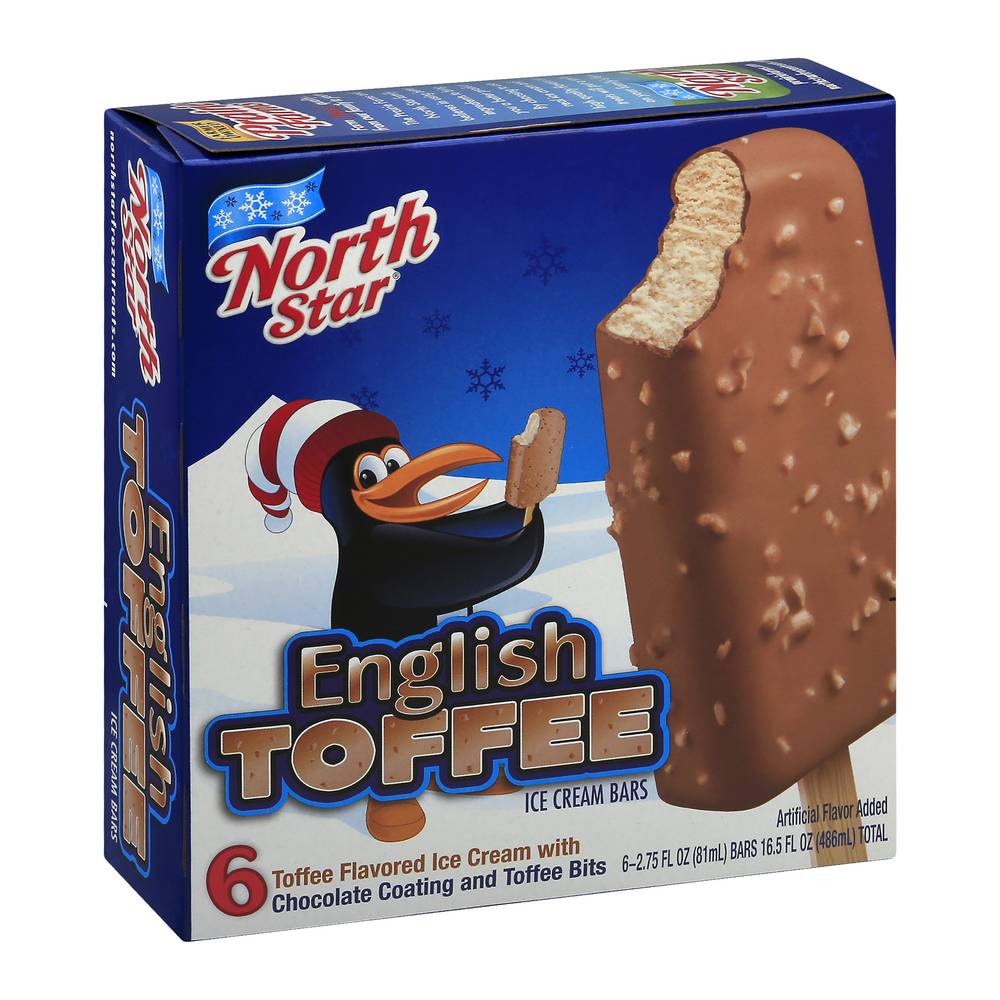 North Star English Toffee Ice Cream Bars (6 ct)