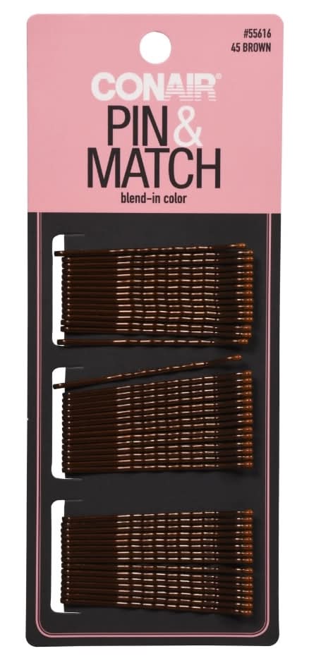 Conair Pin Match Bobby Hair Pins, Brown (45 ct)