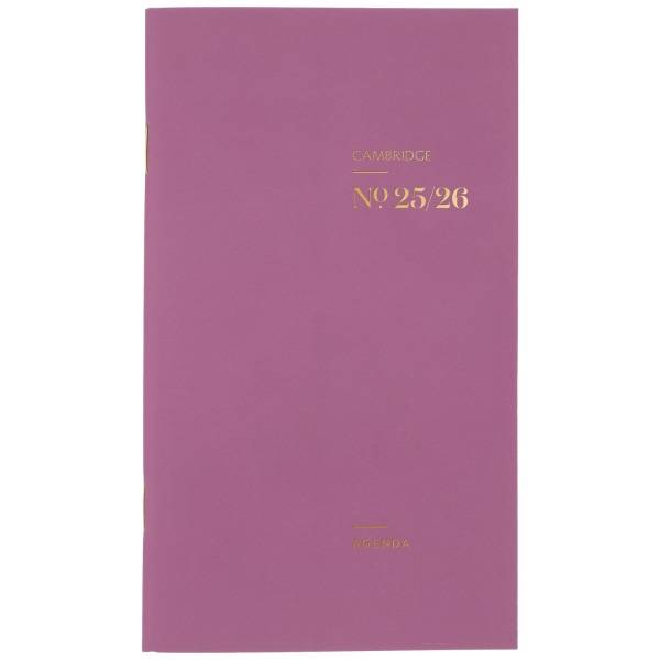 Cambridge Work Style 2-year Monthly Planner 2025-2026 January To December, 6-1/4 X 3-1/2 in, Red Violet