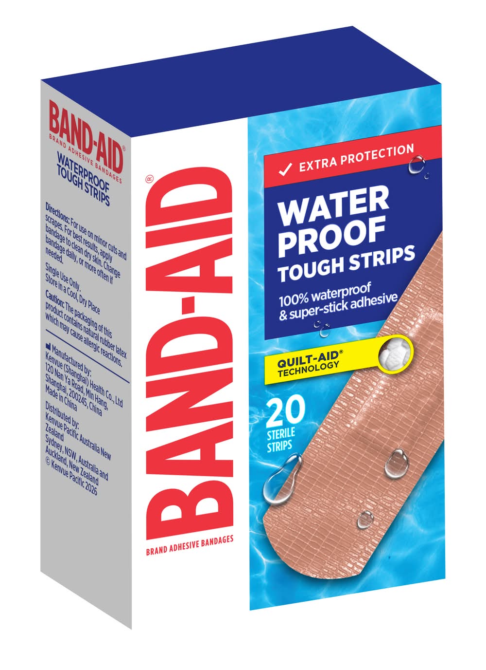 Band-Aid Waterproof Tough Strips Adhesive Bandages (20 pack)