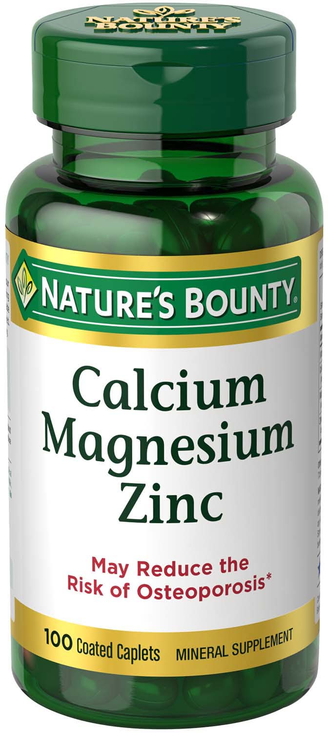 Nature's Bounty Calcium Magnesium Zinc Coated Caplets (6.4 oz)