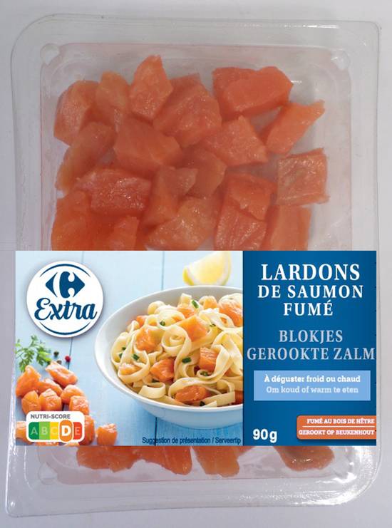 Carrefour Extra - Lardons de saumon fumé