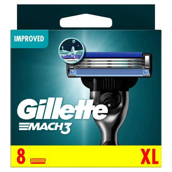 Gillette Mach3 Razor Refills For Men Razor Blade Refills ( 8 ct)