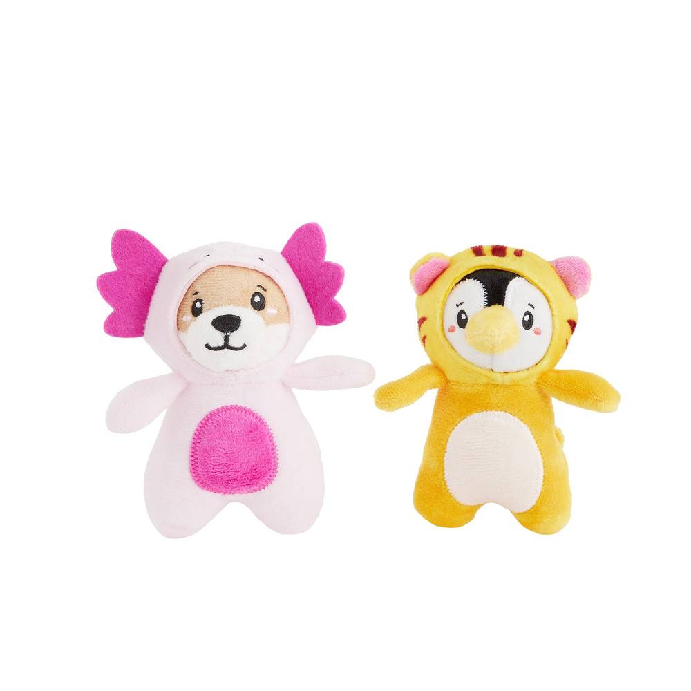 Joyhound Plush Axolotl & Tiger Dog Toys, Multi Color (2 ct)