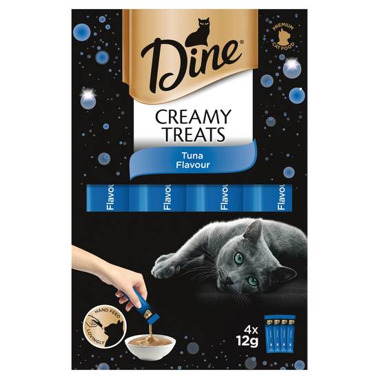 Dine Creamy Treats Tuna Flavour Cat Food 12g 4 pack