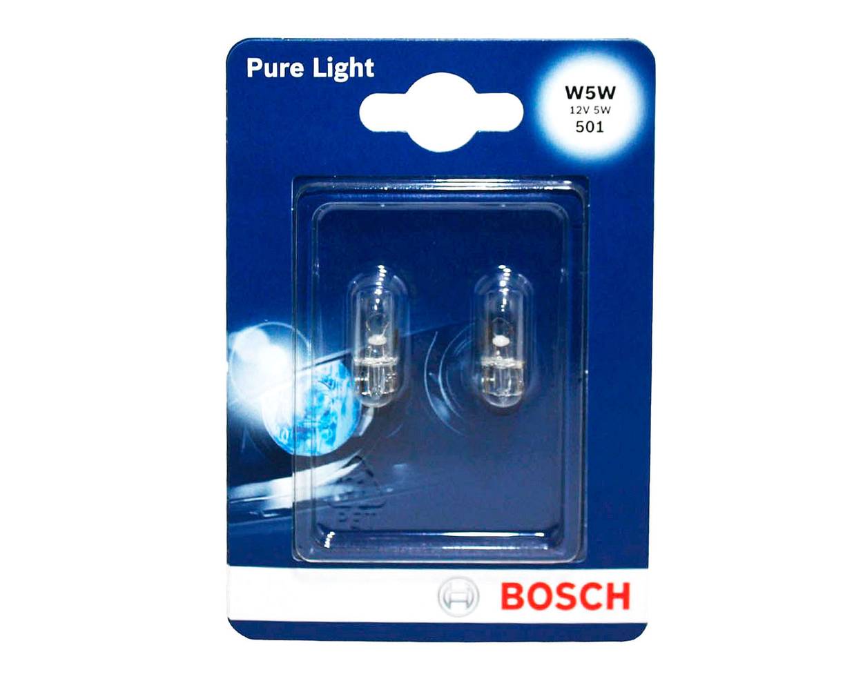 Bosch ampolleta 5w w5w 501 pure light (1 ampolleta)