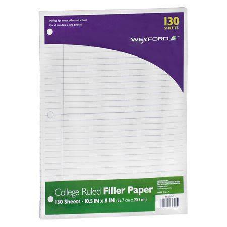 Wexford College Ruled Filler Paper