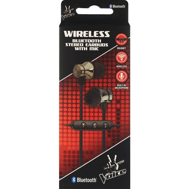 The Voice Wireless Bluetooth Stereo Earbuds With Mic, Black