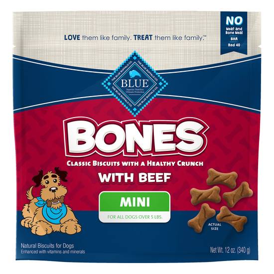 Blue Buffalo Blue Bones Mini With Beef Biscuits For Dogs