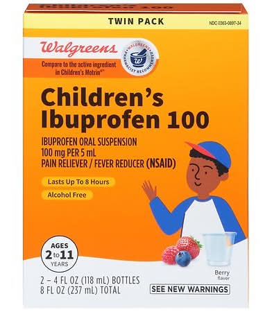 Walgreens Children's Ibuprofen 100 mg Berry Oral Suspension (4 oz)