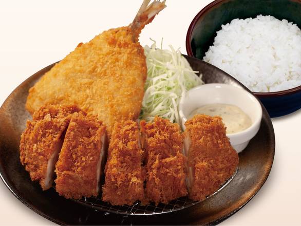 チキンかつ＆アジフライ定食