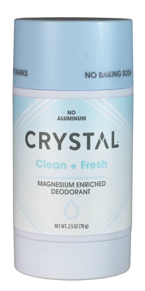 Crystal Magnesium Enriched Deodorant - Clean & Fresh, 2.5 oz