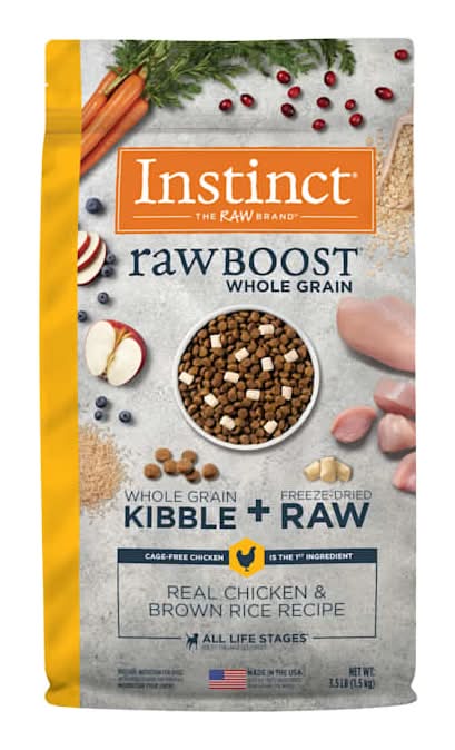 Instinct Raw Boost Whole Grain Real Chicken & Brown Rice Recipe Natural Dry Dog Food, 3.5 lbs.