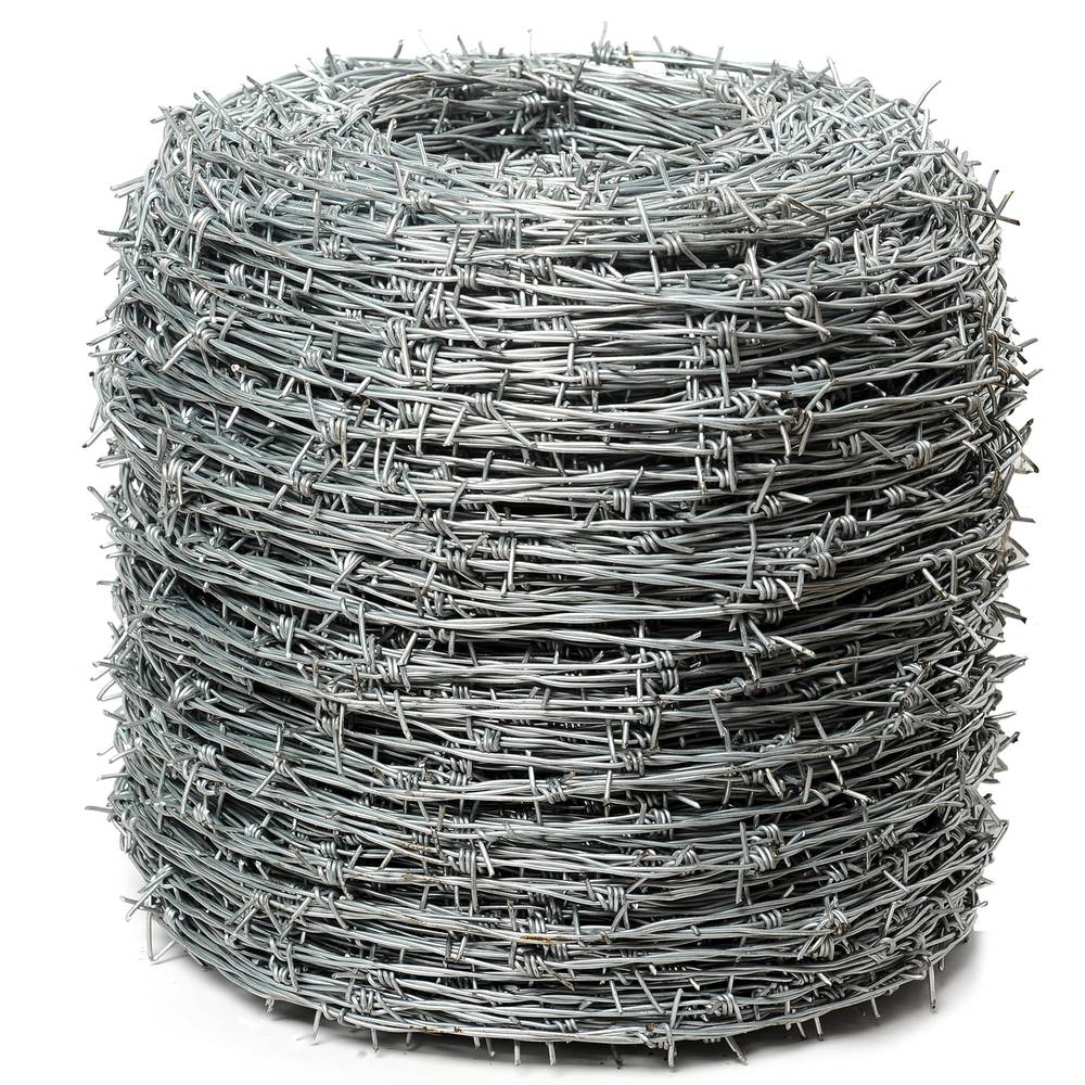 IRONRIDGE 1320-ft x 1-ft 15.5-Gauge Gray Steel Barbed Wire Rolled Fencing | 200088