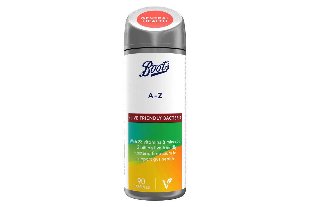 Boots A-Z Multivitamin + Live Friendly Bacteria 90 Capsules - 3 months supply