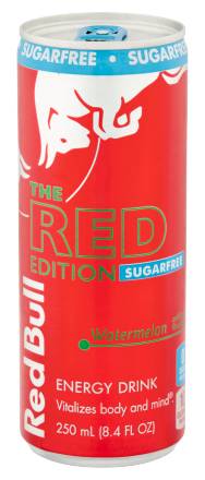 Red Bull Red Edition Sugar Free Energy Drink, Watermelon (8.4 fl oz)