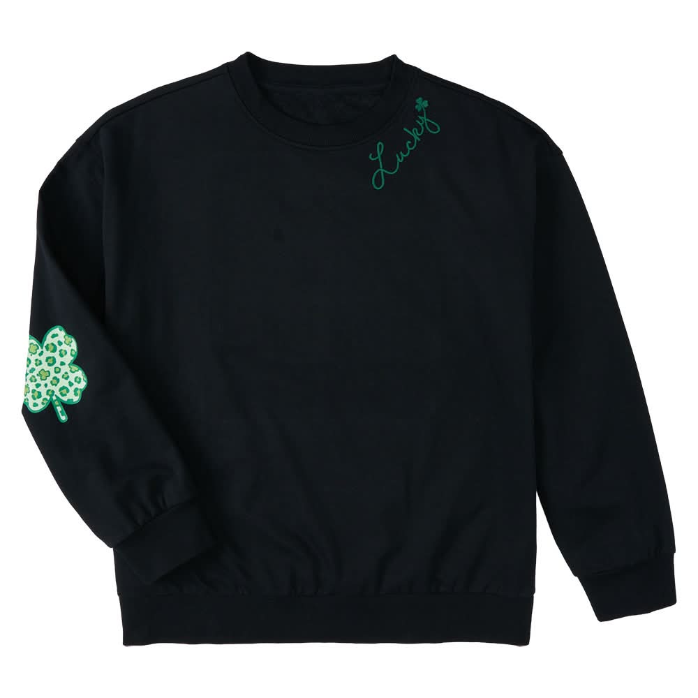 Serra St. Patrick's Day Pullover, XL, Black