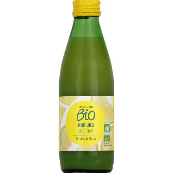 Monoprix Bio Pur Jus De Citron Bio La Bouteille De 250Ml