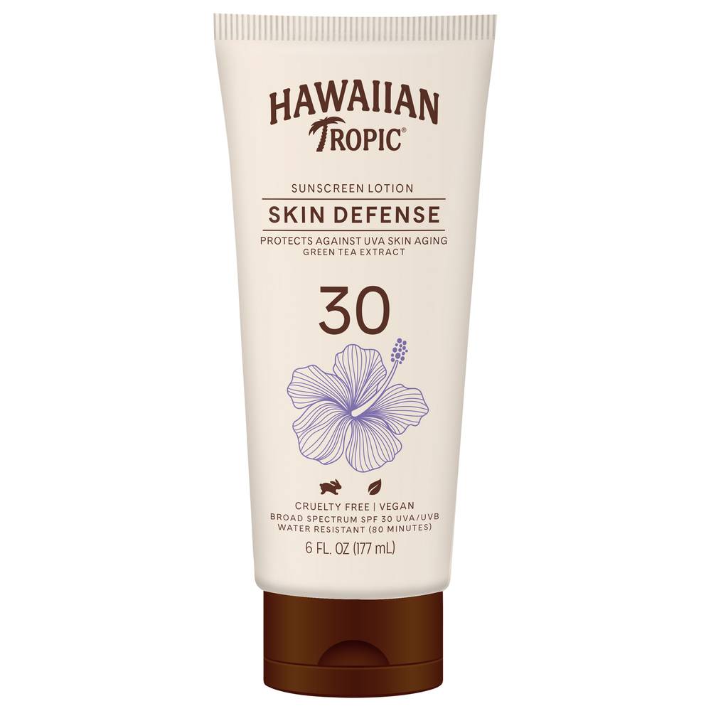 Hawaiian Tropic Antioxidant+ Lightweight Moisturizing Formula With Green Tea Extract Sunscreen Lotion Spf 30 (6 fl oz)