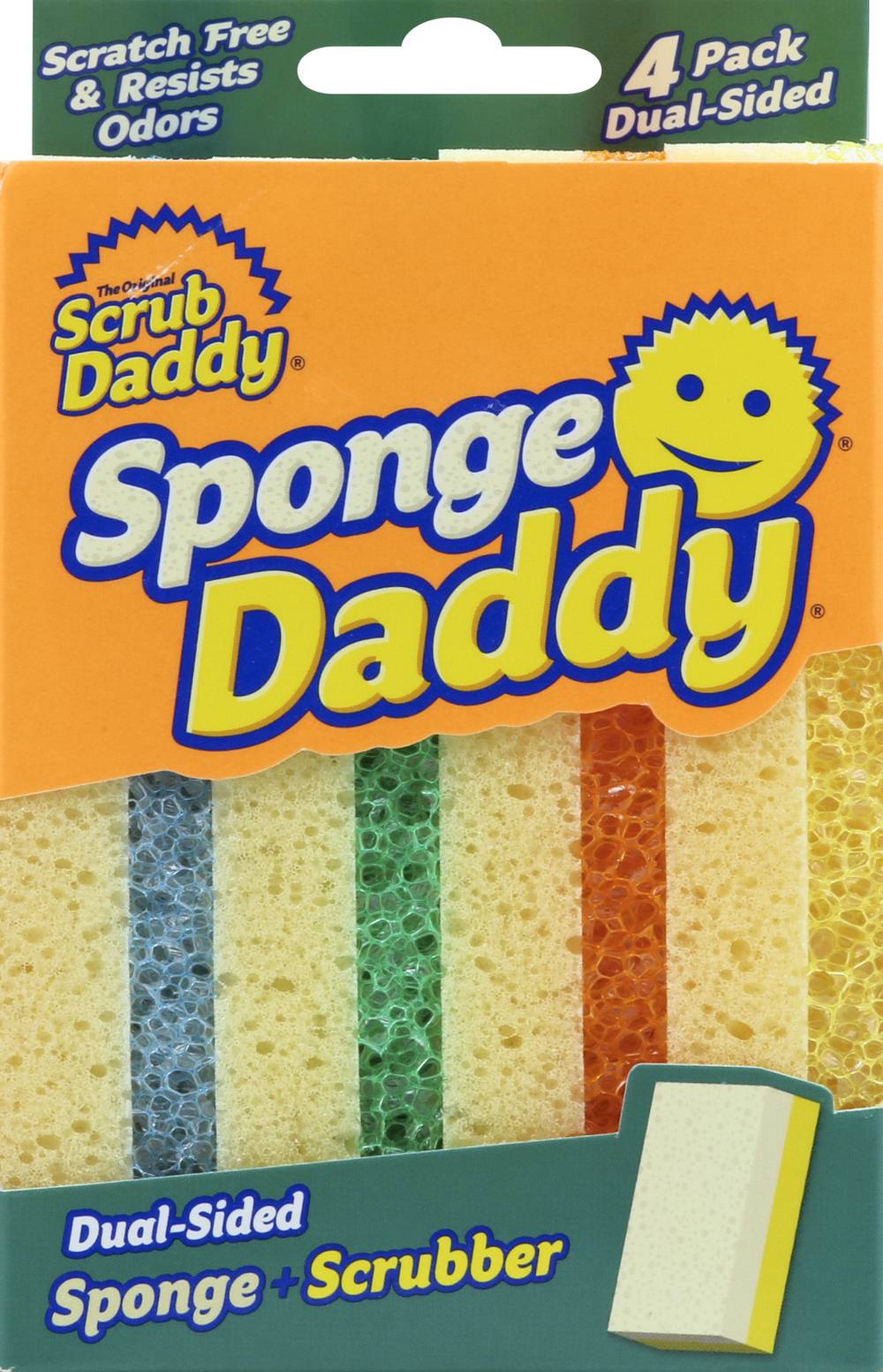 Scrub Daddy Dual -Sided Sponge + Scrubber (4 ct)