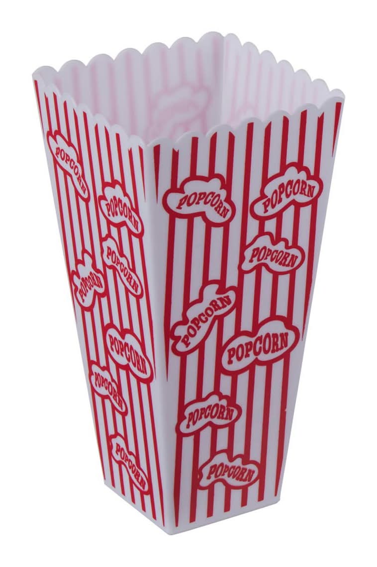 Patriotic Red And White Striped Popcorn Print Tub