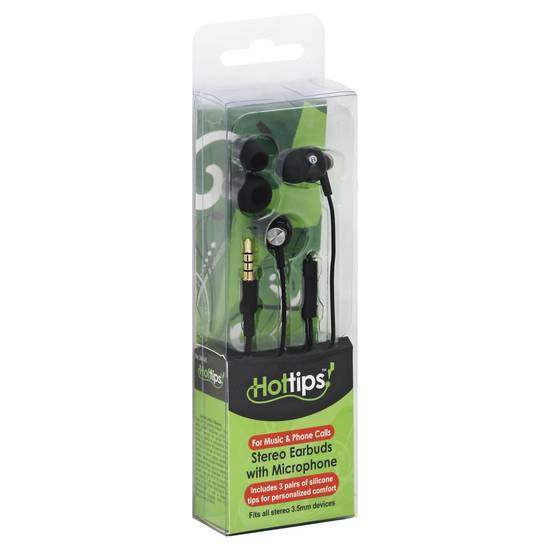 Hottips Stereo Earbuds With Microphone (1 pair)