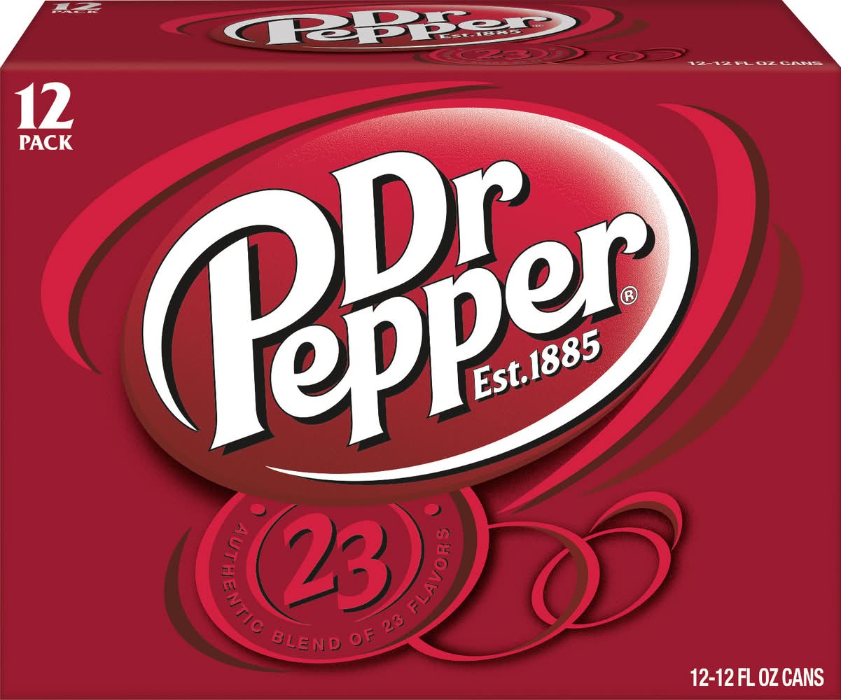 Dr Pepper Cola Soft Drink (12 x 12 fl oz)