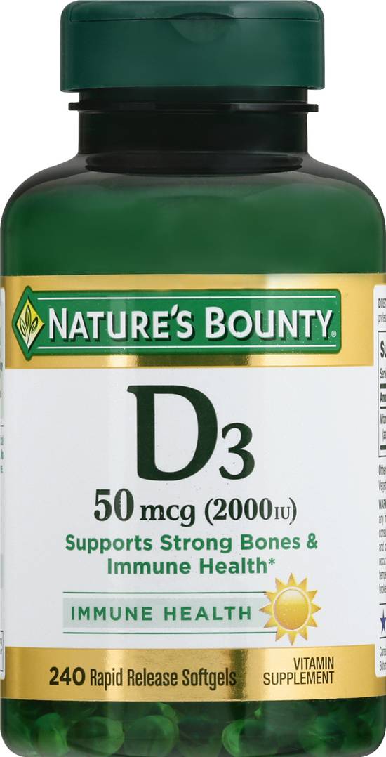 Nature's Bounty 50 Mcg Rapid Release Vitamin D3