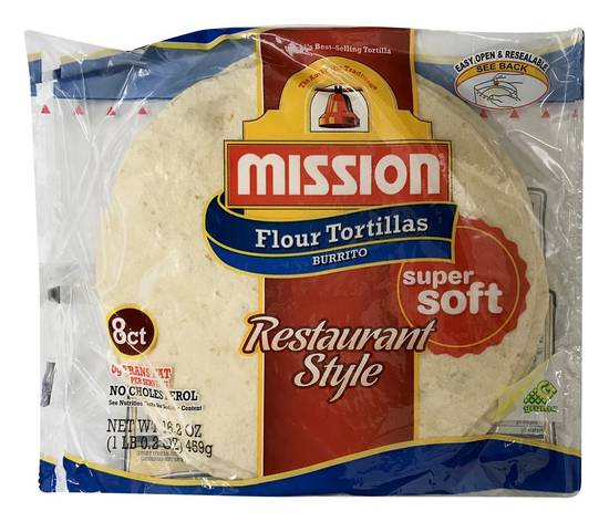 Mission Restaurant Style Burrito Flour Tortillas (8 tortillas)