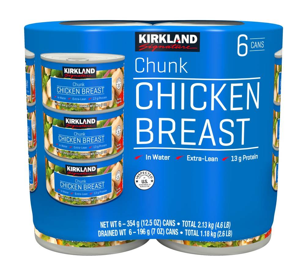 Kirkland Signature Canned Chicken Breast (4.69 lbs, 6 ct)