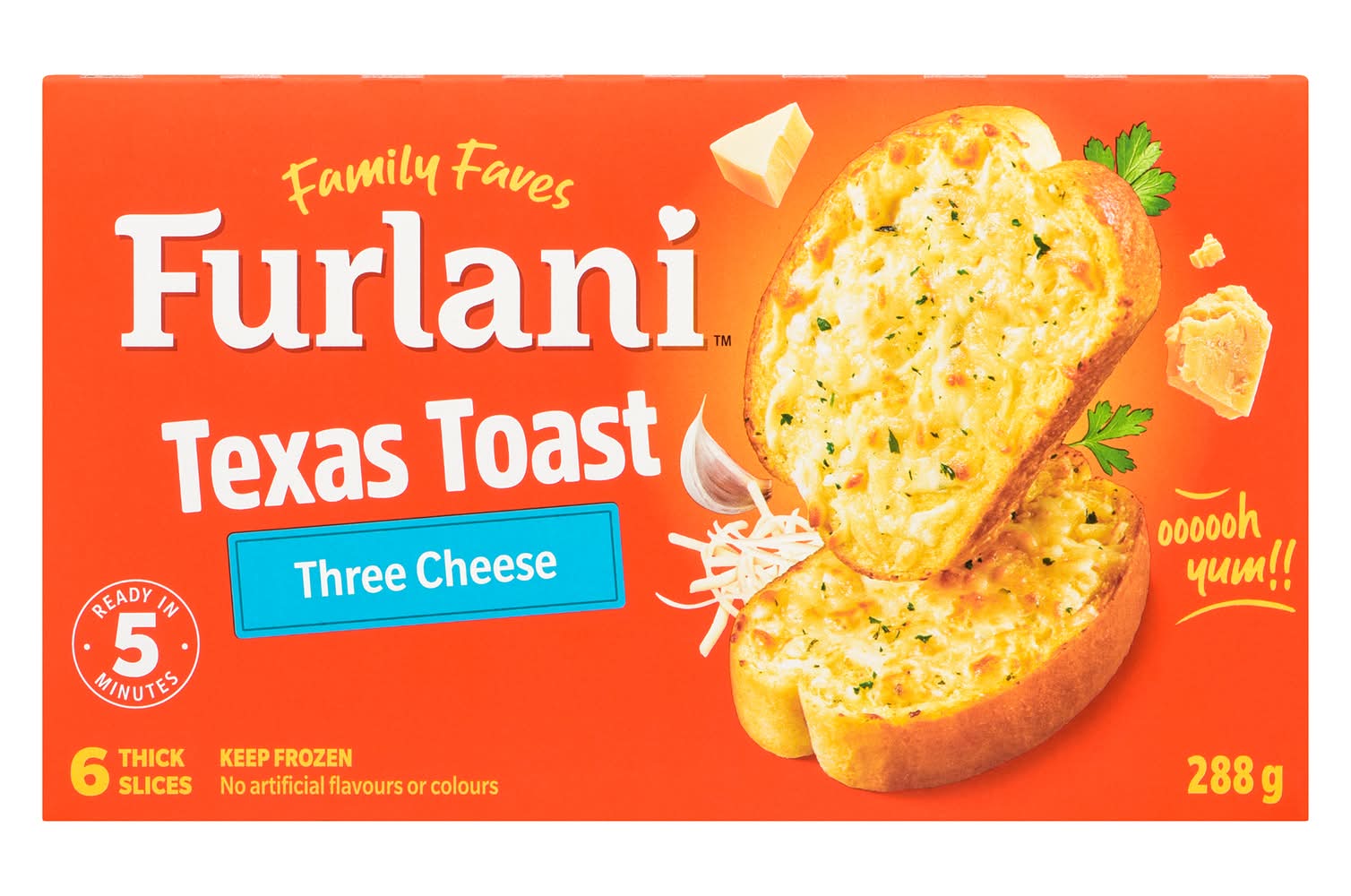 Furlani Texas Toast Three Cheese Thick Slices (288 g, 6 ct)