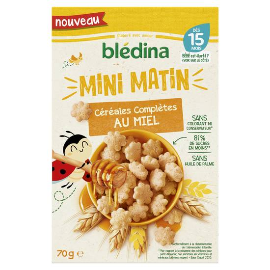 Bledina - Mini matin céréales complètes au miel 15 ans en livraison à  proximité