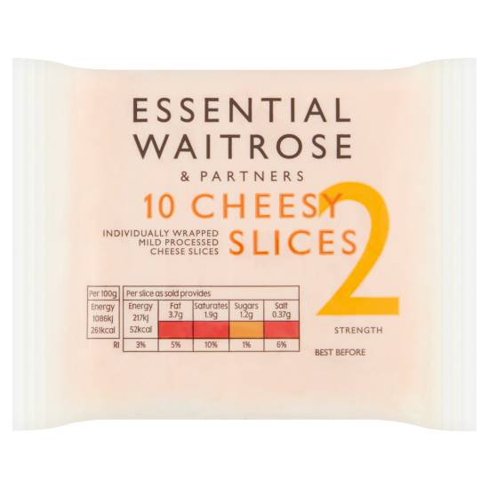 Essential Waitrose & Partners Cheesy Slices (10 pack)