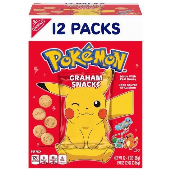 Nabisco Pokemon Graham Snacks (12 x 1 oz)