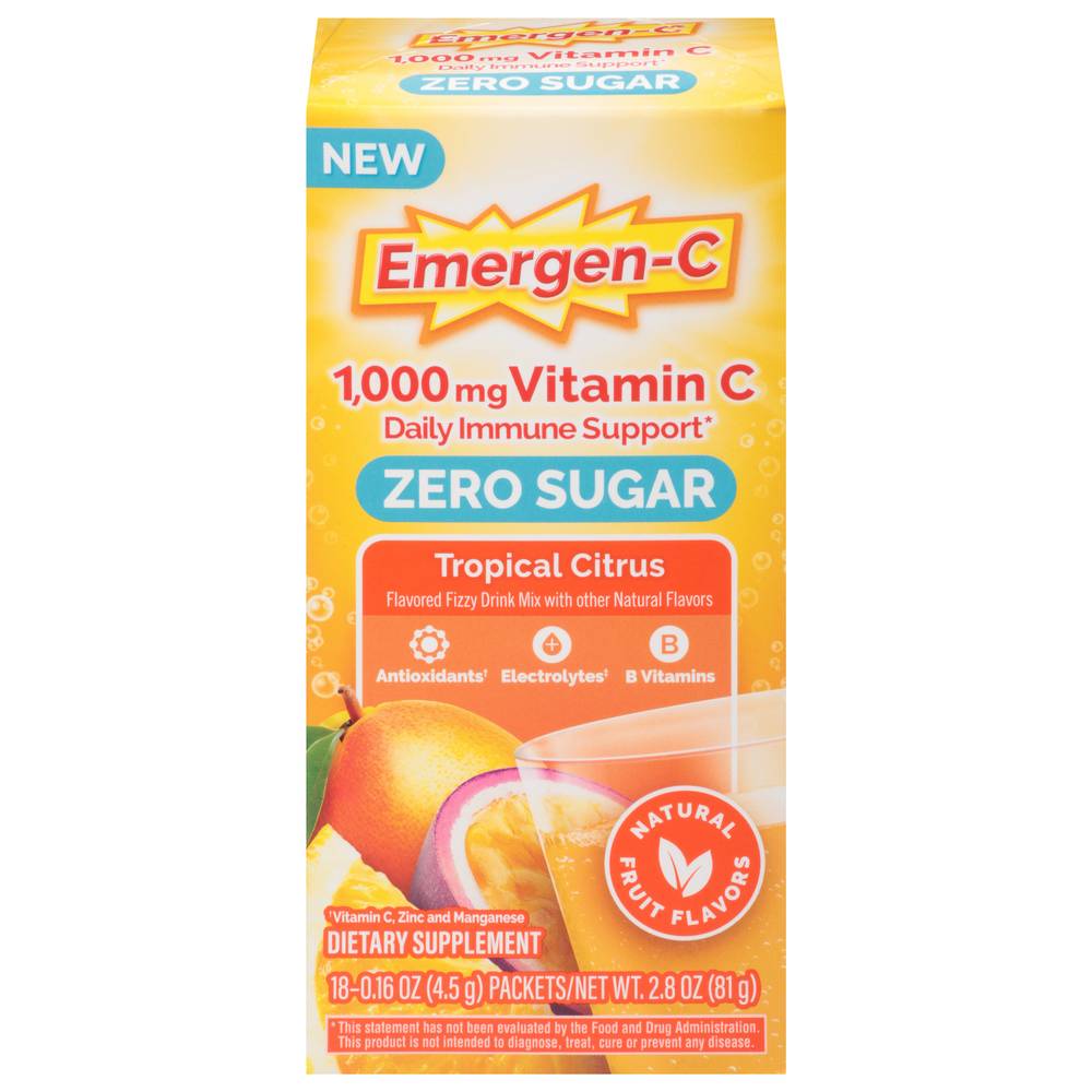 Emergen-C Zero Sugar Tropical Citrus Vitamin C