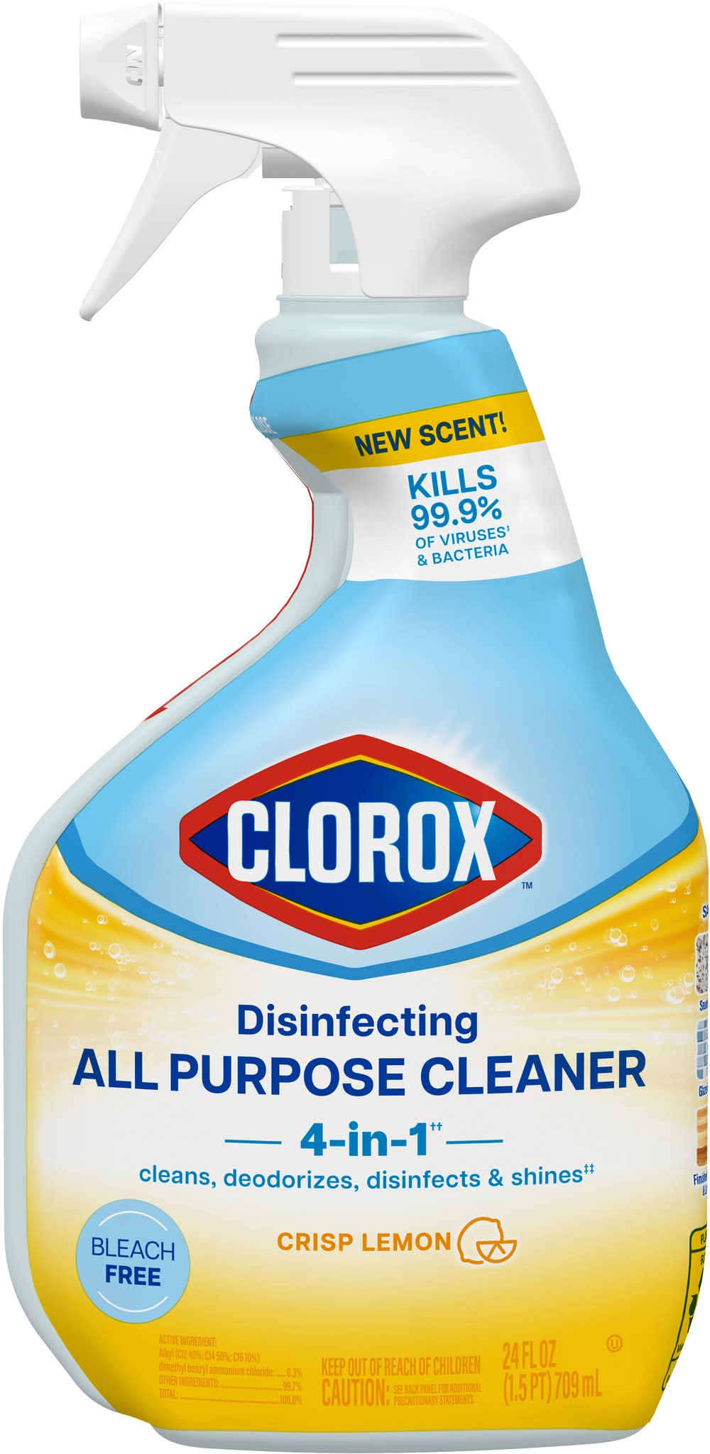 Clorox Disinfecting All Purpose Cleaner Spray, Crisp Lemon (24 fl oz)