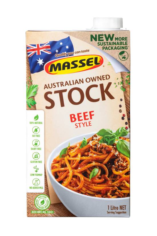 Massel Organic Liquid Stock Beef 1L