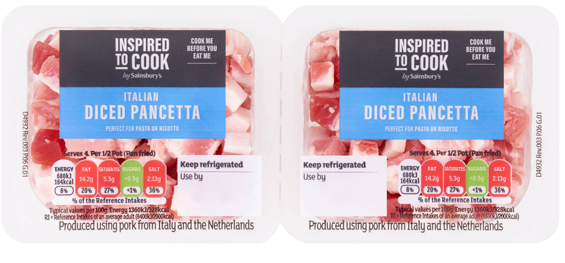Sainsbury's Italian Diced Pancetta (2 x 200g)