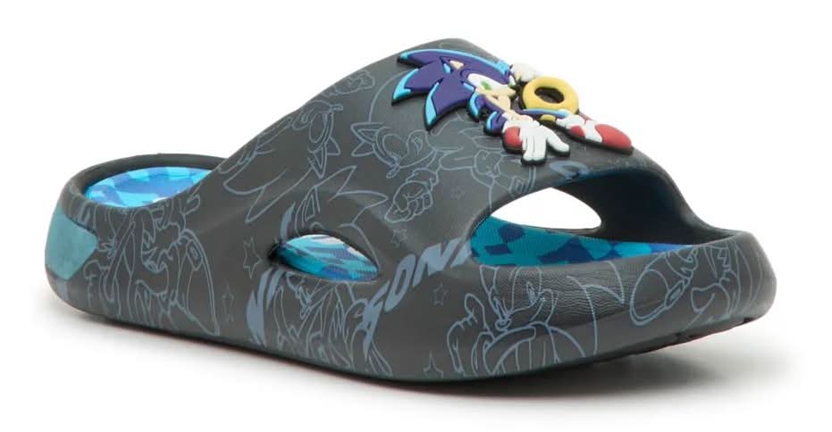 Ground Up Sonic Slide Sandal - Kids' (Black/Blue Medium - 2 Youth)