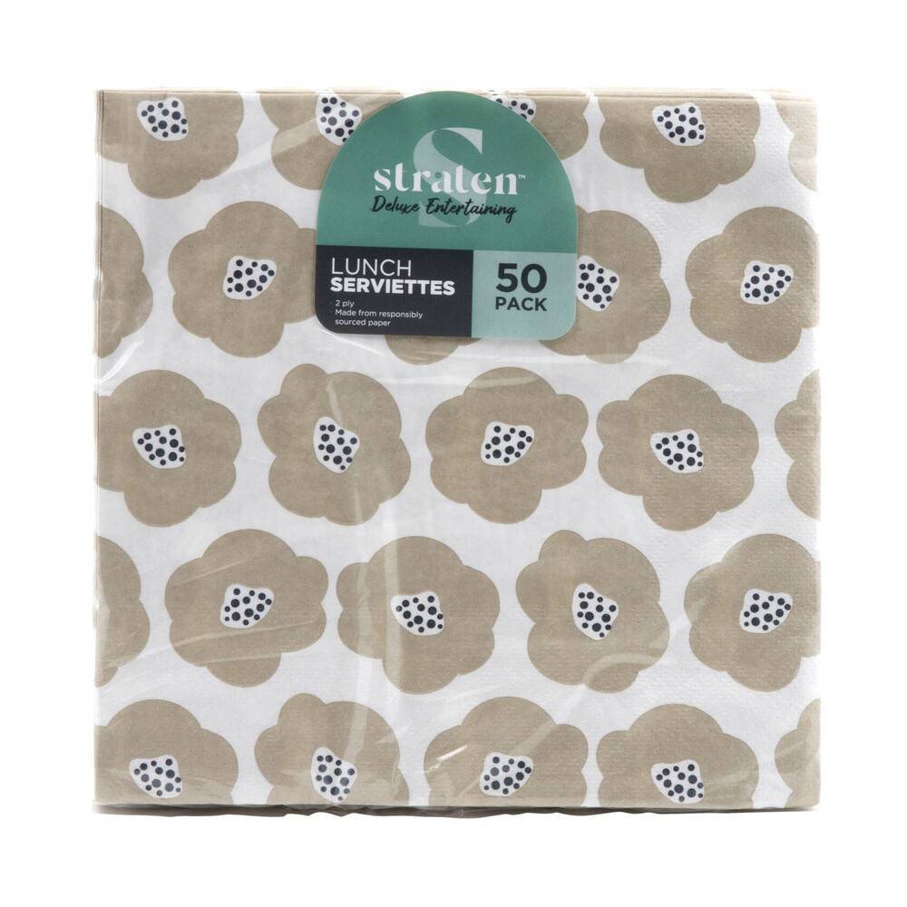 Straten Patterned Lunch Serviettes 50 pack