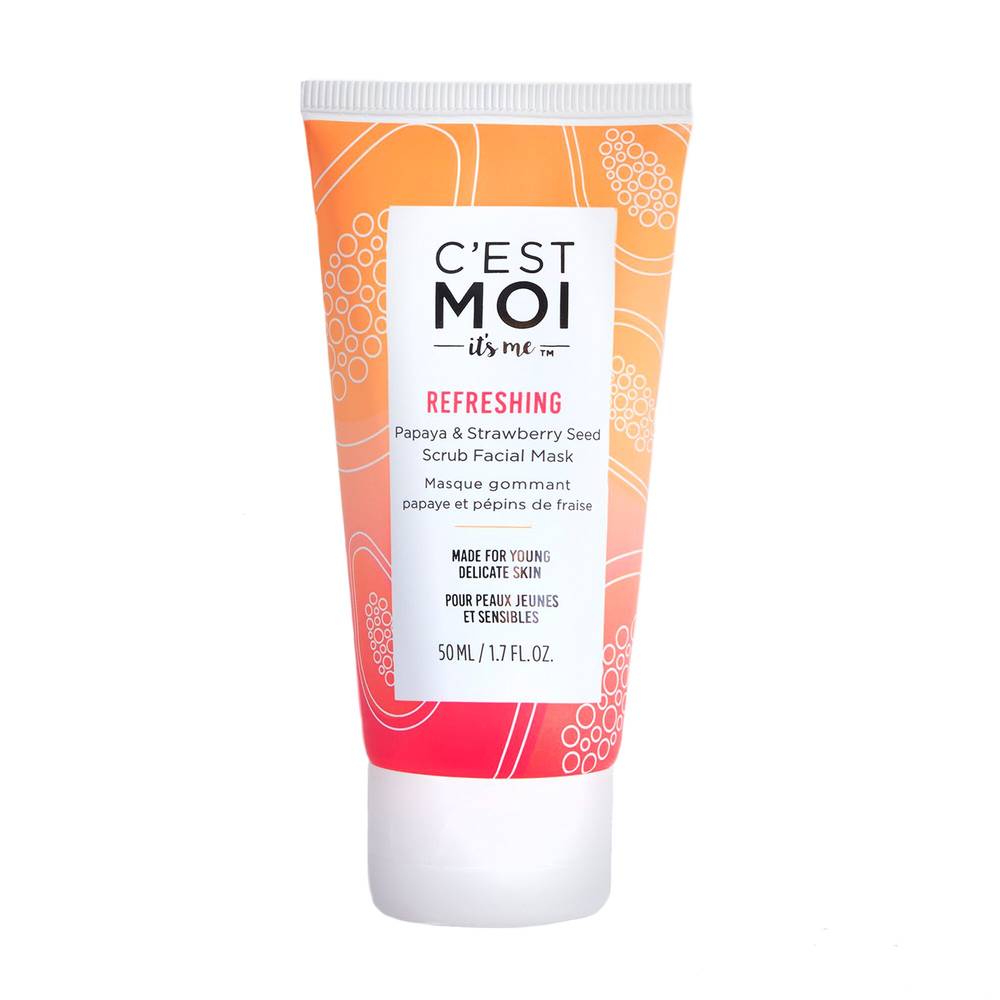 C'est Moi Refreshing Papaya & Strawberry Seed Scrub Facial Mask (1.7 fl oz)