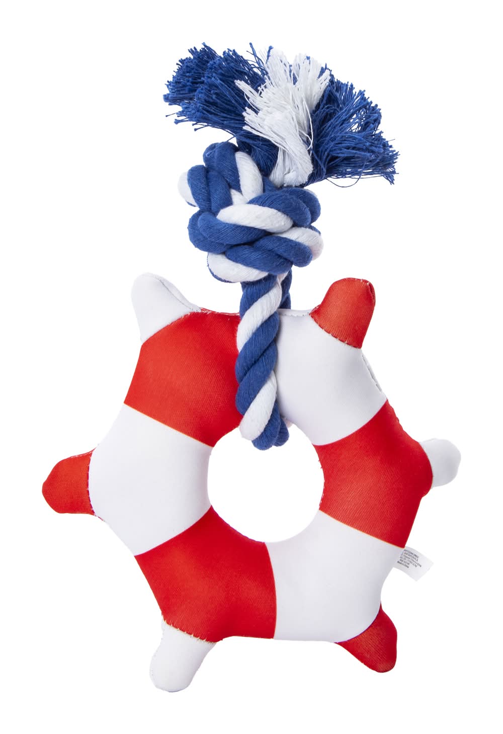 Nautical Rope Dog Toy With Squeaker Wheel
