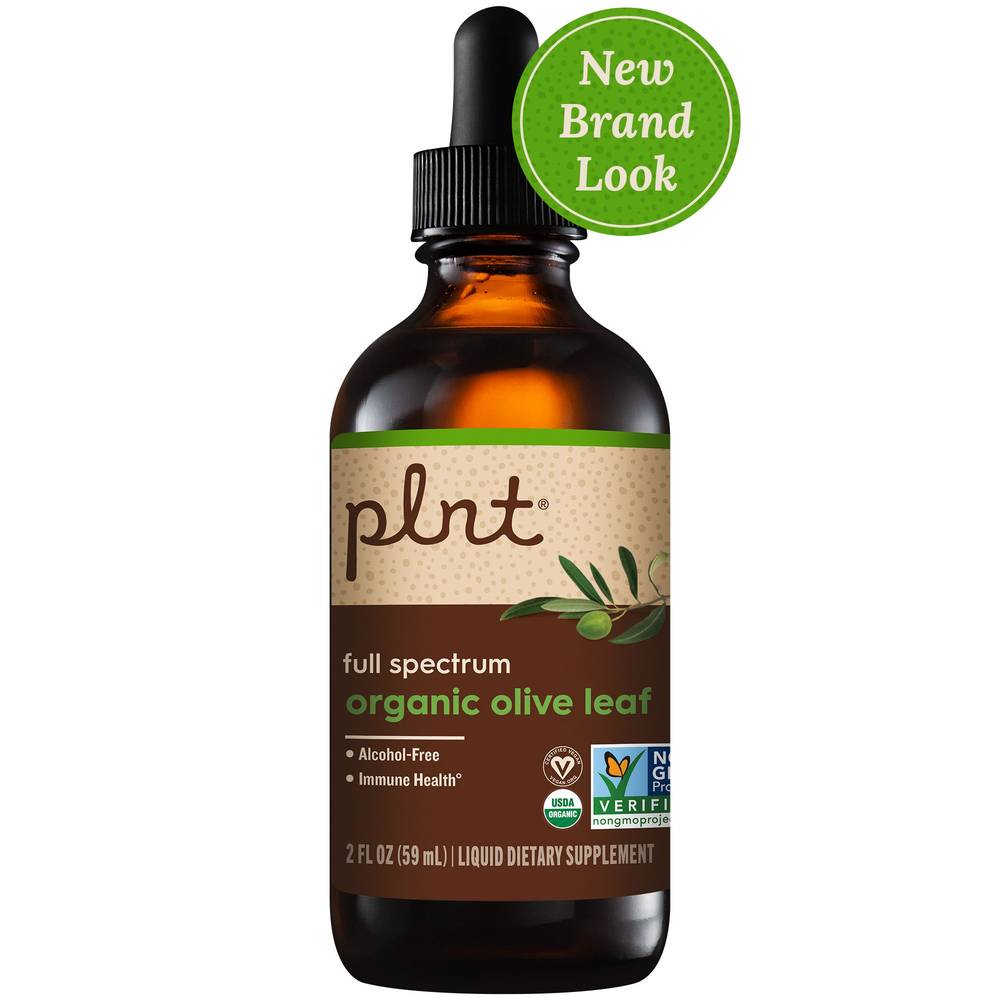 Organic Liquid Olive Leaf – Full Spectrum ��– Immune Support – Alcohol-Free (2 Fl. Oz.)