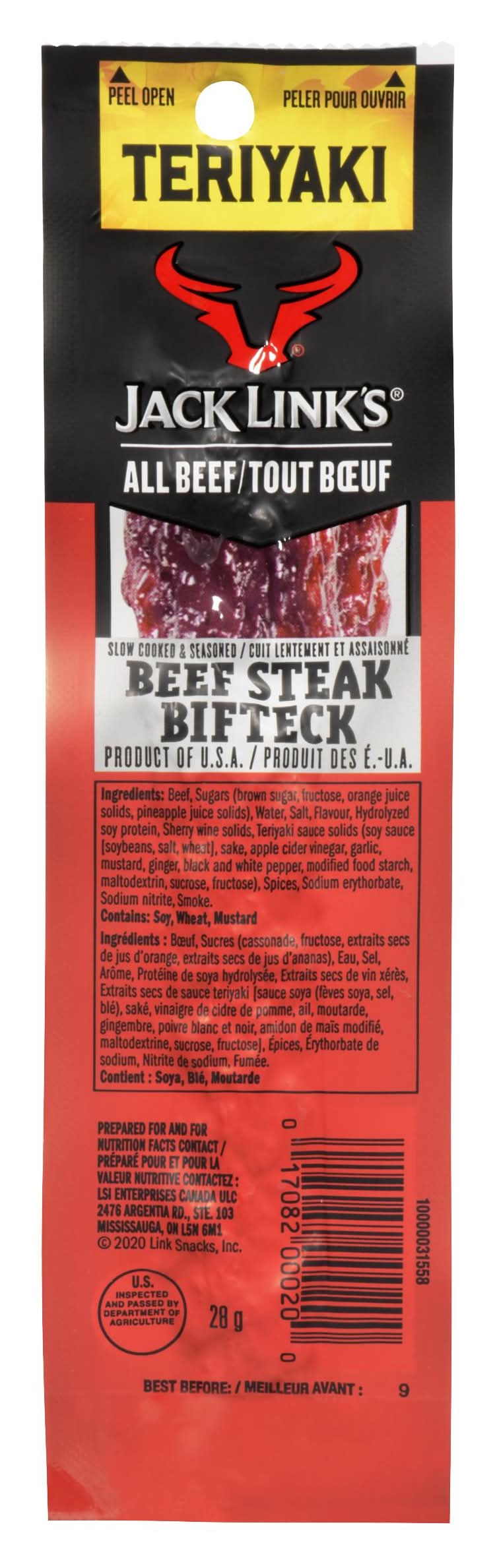 Jack Link's Teriyaki Beef Steak (28 g)